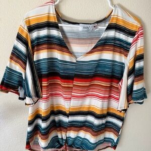 Multicolor Striped Women's Top